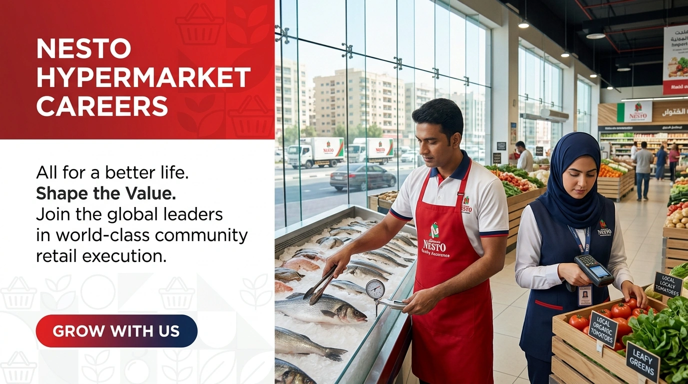 Nesto Hypermarket Careers 2026 | Store Cashiers Vacancies